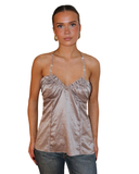 Satin pearl top