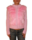 Pink zip-up