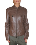 Brown soft leather jacket