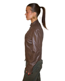 Brown soft leather jacket